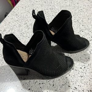Black bootie heels